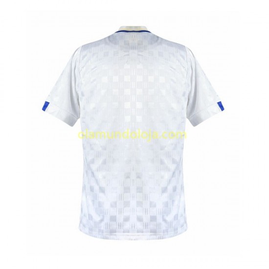 Camisola Leeds United Retro Homem Equipamento Primeiro 1989-1990 Manga Curta